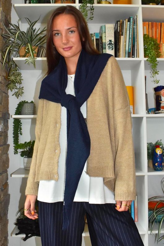 Oliver Knit Cardigan Classic Camel